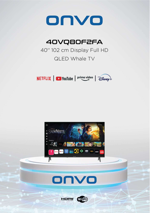 Onvo 40 OV9000F 40" 101 Ekran Full HD WhaleOS Smart QLED TV