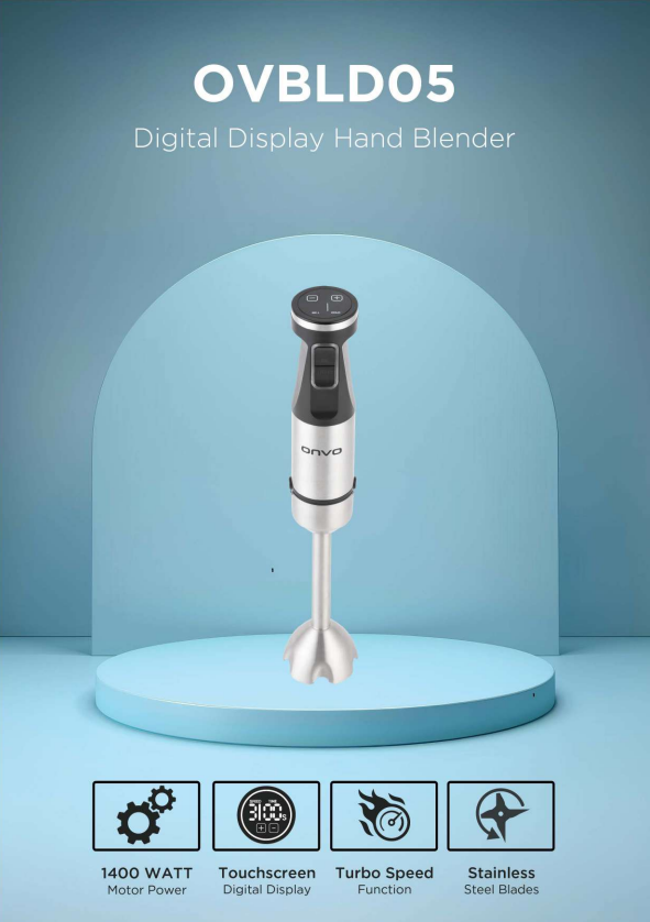 Onvo OVBLD05 Dijital Çok Fonksiyonlu El Blenderı
