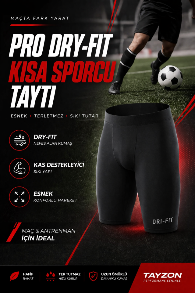 Pro Kısa Futbol Taytı