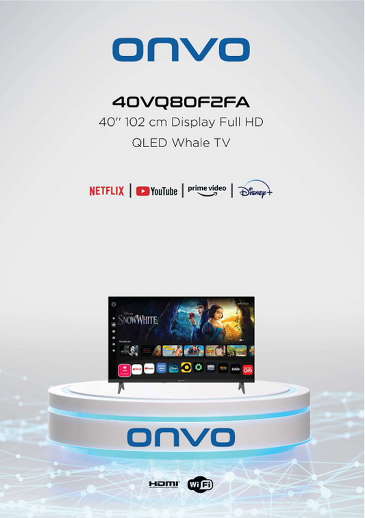 Onvo 40 OV9000F 40" 101 Ekran Full HD WhaleOS Smart QLED TV